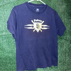 San Diego Padres MLB Brand Navy Blue Shirt YOUTH Large MLB tag Juan Soto SD